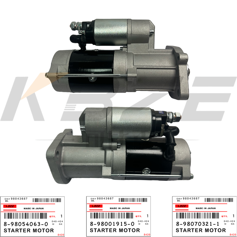 KBZE 8-98001915-0 ISUZU 4HK1 ENGINE 8-98070321-1 8-98054063-0 STARTER MOTOR 24V 13T 5.0KW FOR HITACHI ZX190 ZX210 ZX240 ZX280 ZX360