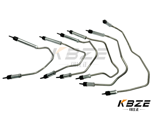 PC200-6 6D95 Mesin Tekanan Tinggi Injektor Bahan Bakar SET pipa untuk KOMATSU Excavator