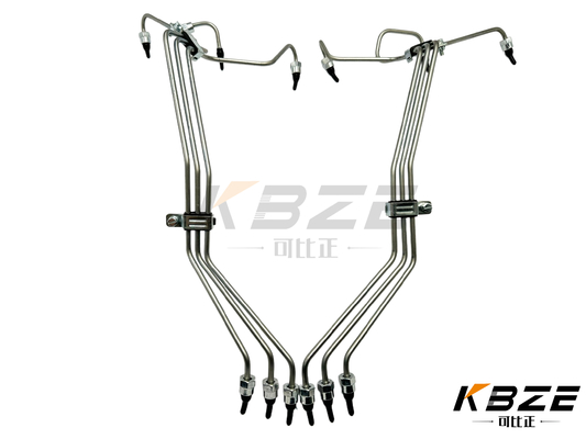 SAA6D105 Mesin Tekanan Tinggi Injektor Bahan Bakar SET pipa untuk KOMATSU Excavator