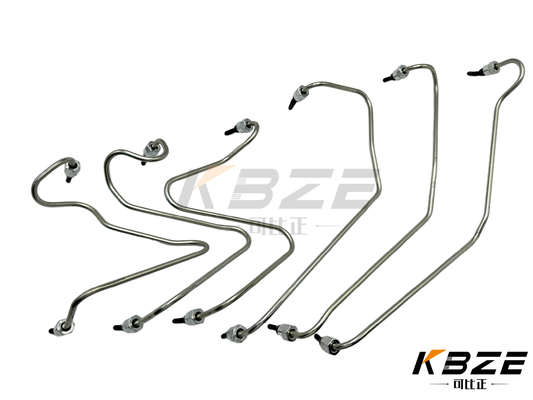 SAA6D114 Mesin Tekanan Tinggi Injektor Bahan Bakar SET pipa untuk KOMATSU Excavator