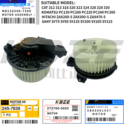 272700-5220 XB00001057 CAT KOMATSU SANY HITACHI Excavator AIRCOND BLOWER MOTOR untuk E320D PC-8 ZAX200-5G SY75 SY135 SY215C