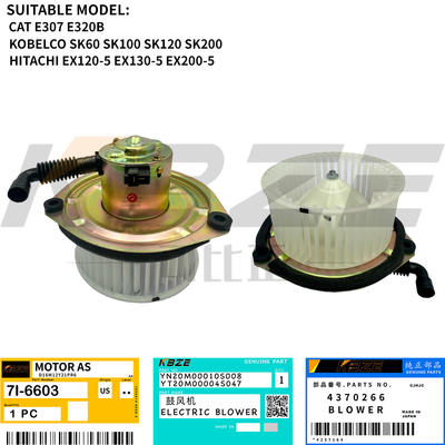 Hitachi 4370266 Kobelco Cat Excavator 24V Blower Motor 7i-6603 YN20M00010S008 FIT EX200 ZAX200 SK60 EX30 E307 E320